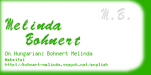 melinda bohnert business card